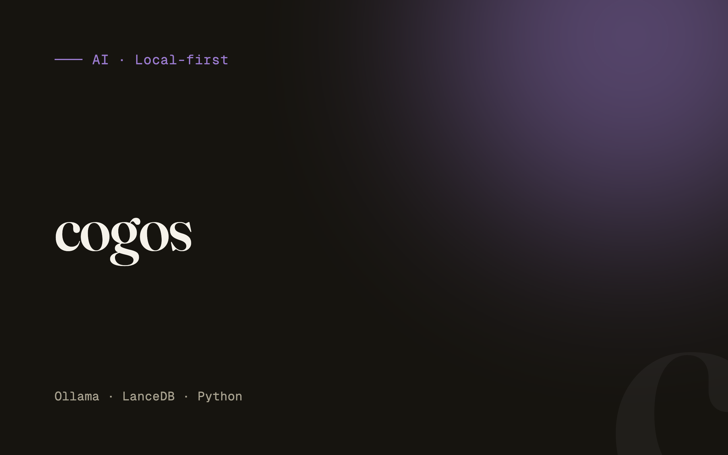 cogos — local-first AI